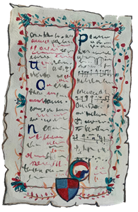 Illustration of a page from the Wollaton Antiphonal
