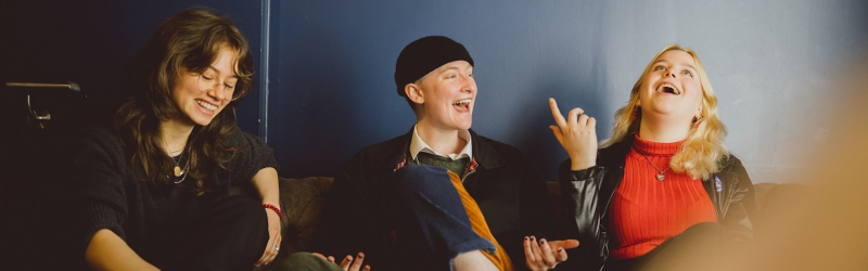 Photograph of students socialising in Portland Coffee